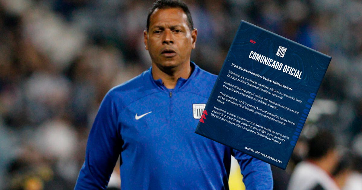Alianza Lima informó que Jhon Ortiz no seguirá como entrenador del equipo femenino