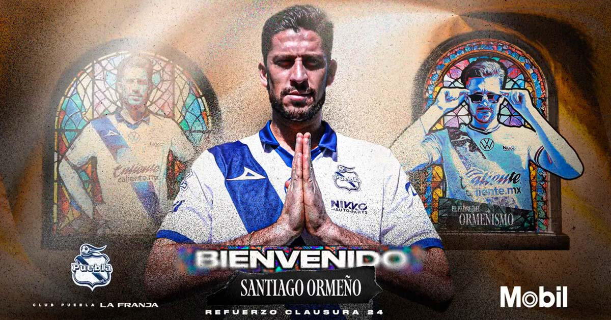 Puebla hizo oficial el regreso de Santiago Ormeño por toda la temporada 2024