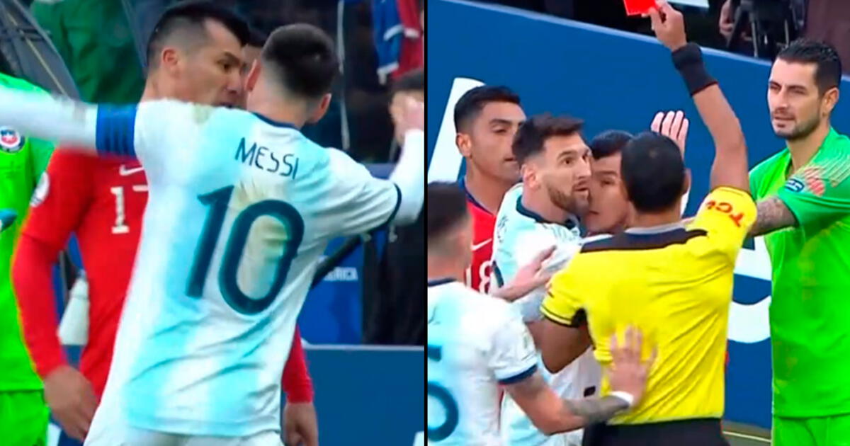 Lionel Messi Y Gary Medel Fueron Expulsados Tras Pelea El Argentina Vs