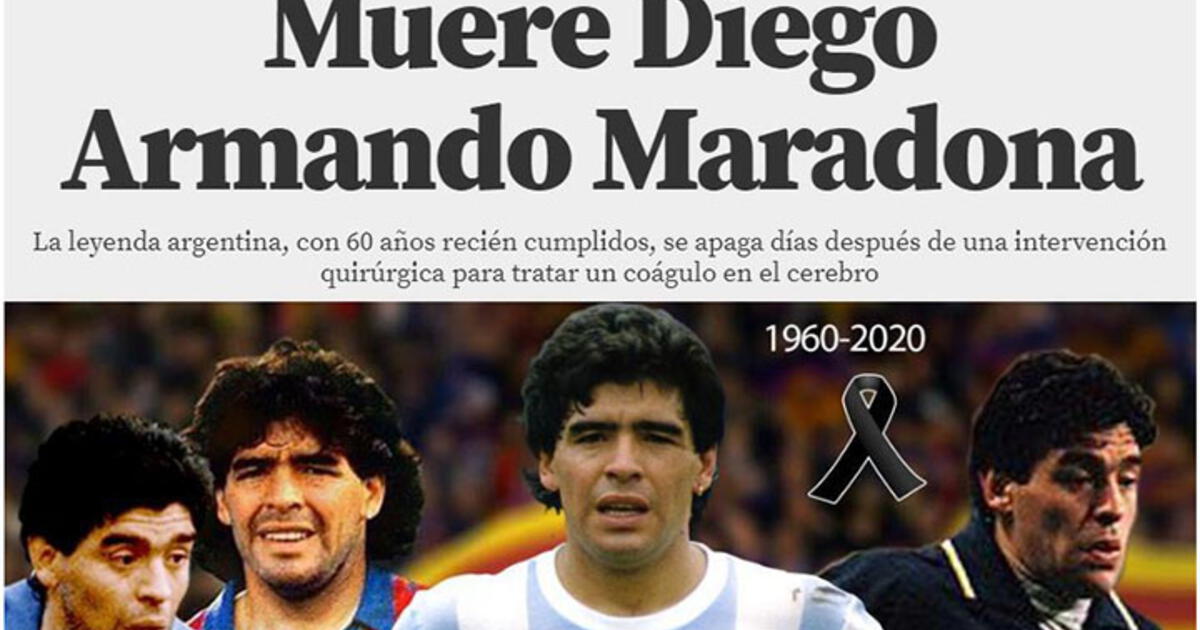 Diego Armando Maradona así informaron los medios internacionales sobre