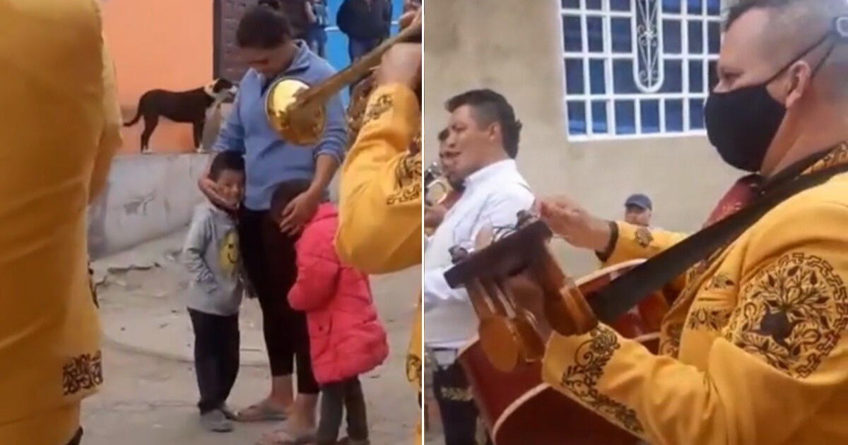 Viral niño conmueve por pagar con canicas a mariachis para que le