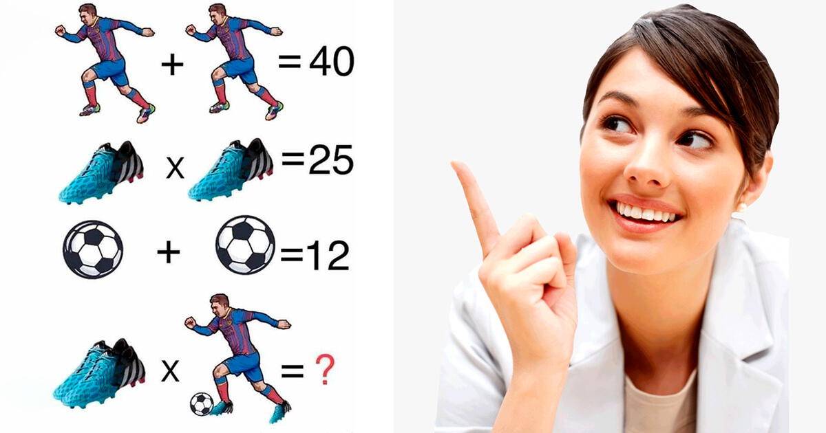 Reto visual: ¿Cómo resolverías esta suma con Messi, unos chimpunes y un balón?