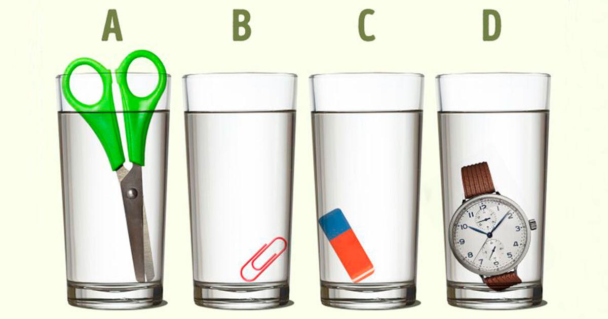 ¿Qué vaso tiene más agua? Soluciona este acertijo visual para INTELIGENTES en solo 15 segundos