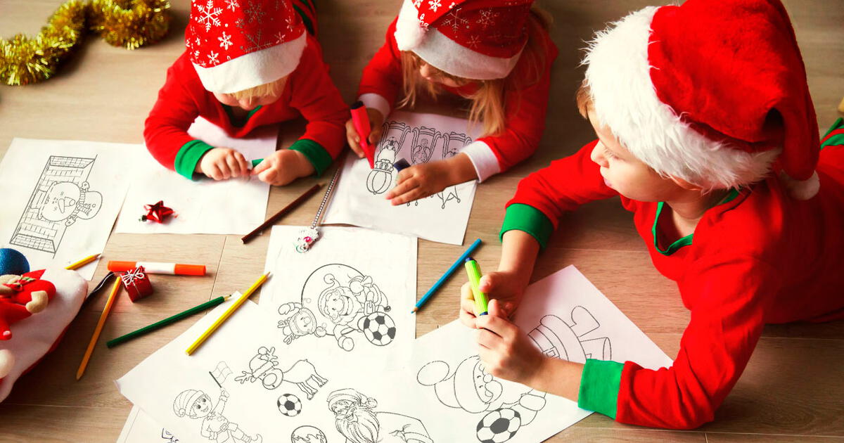 Dibujos de navidad grandes para colorear e imprimir