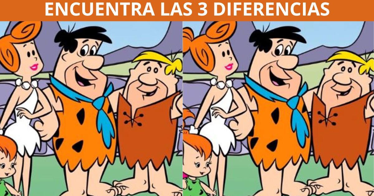 ¿Ves las 3 diferencias? Intenta superar este reto de 'Los Picapiedra' en 7 segundos