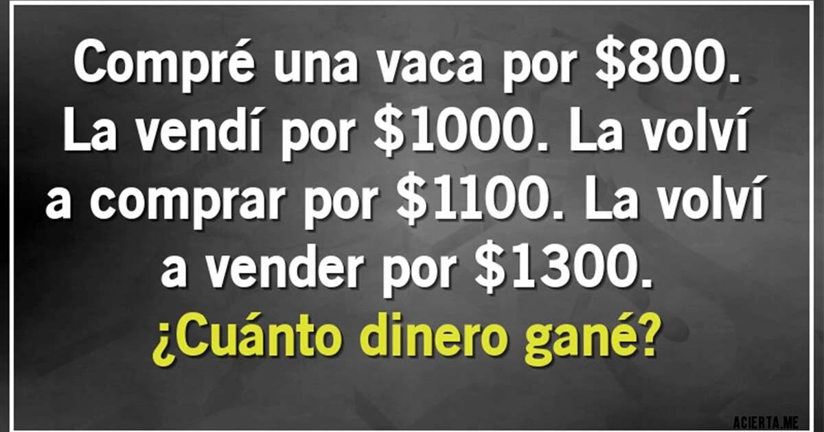 ¿Cuánto dinero ganó el granjero? Este acertijo lógico casi nadie pudo resolver