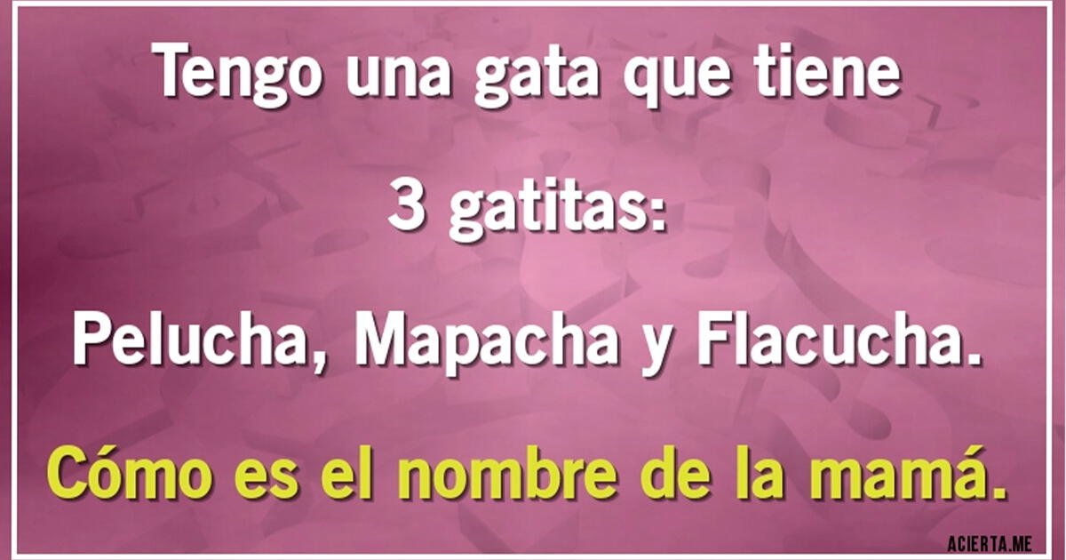 Intenta descubrir el nombre de la mamá de las gatas: ¿Podrás superarlo en 7 segundos?