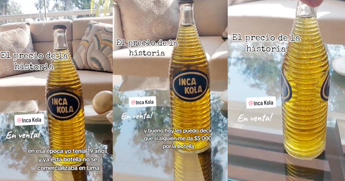 Vende Inka Kola de los 70 a 5 mil dólares: botella familiar de colección está en perfecto estado