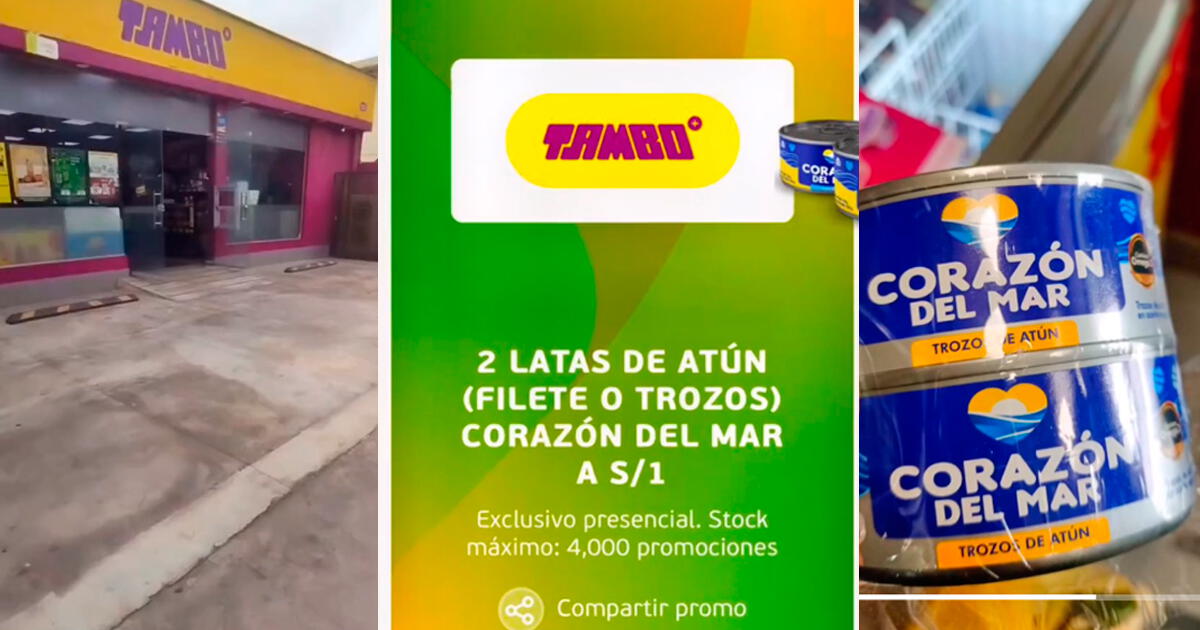 'Tambo' vende dos latas de atún a 1 sol y así puedes adquirir esta promo por tiempo limitado