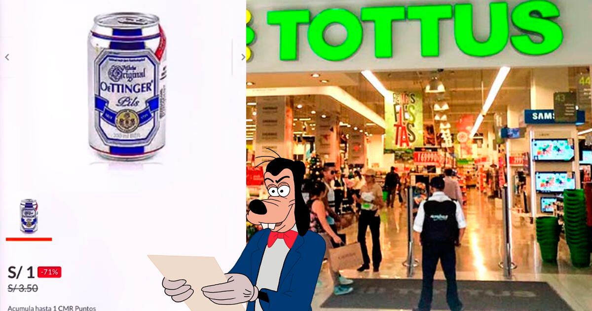 Tottus ofrece cerveza en lata a 1 sol y usuarios lo celebran en TikTok
