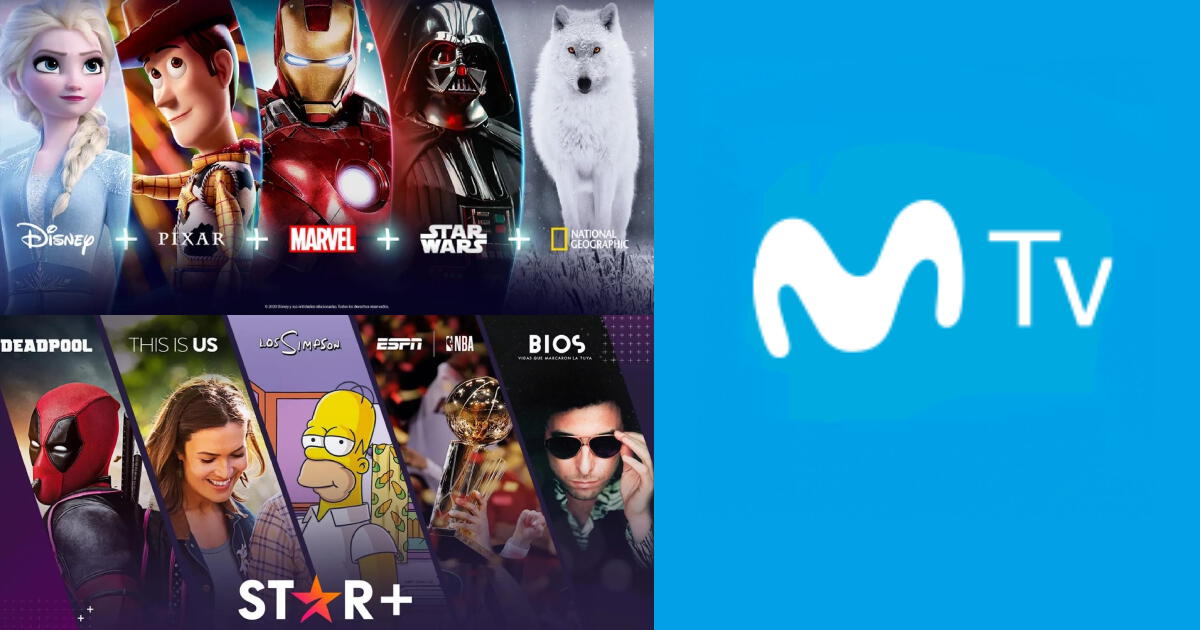 Usuarios de Movistar TV tendrán acceso a Disney+ y Star+ sin costo adicional