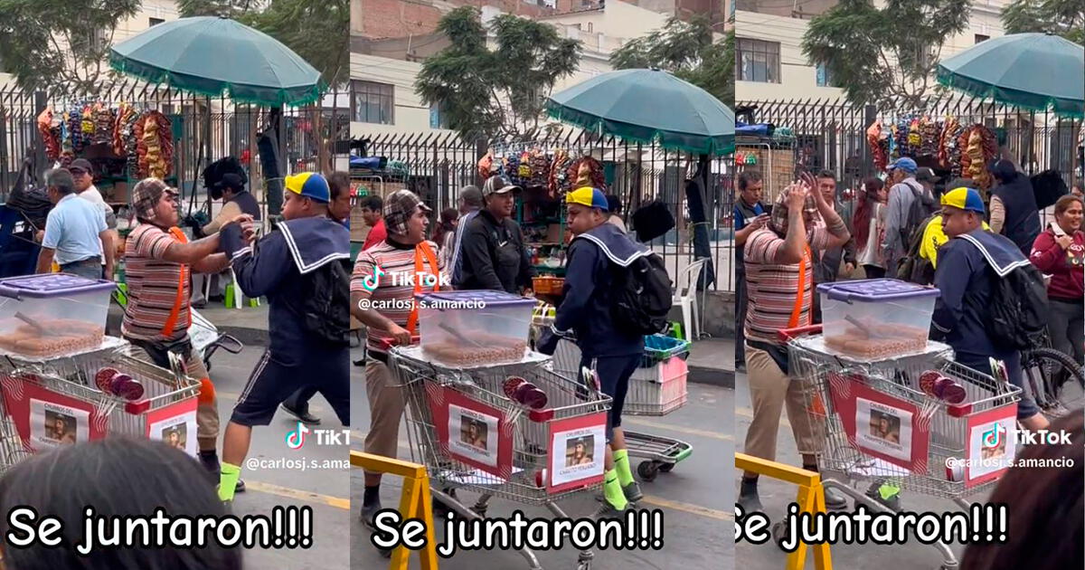 'El Chavo' y 'Quico' arman enfrentamiento en las calles del Centro de Lima 