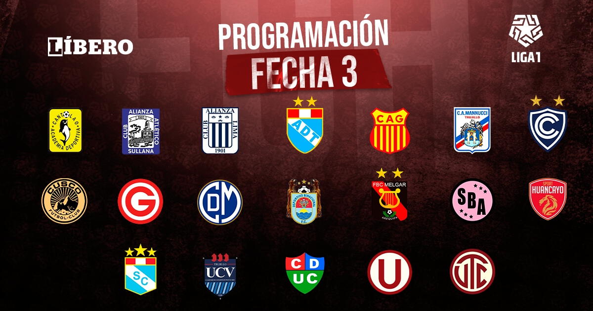 Fecha 3 del Torneo Clausura: resultados y partidos de hoy en la Liga 1