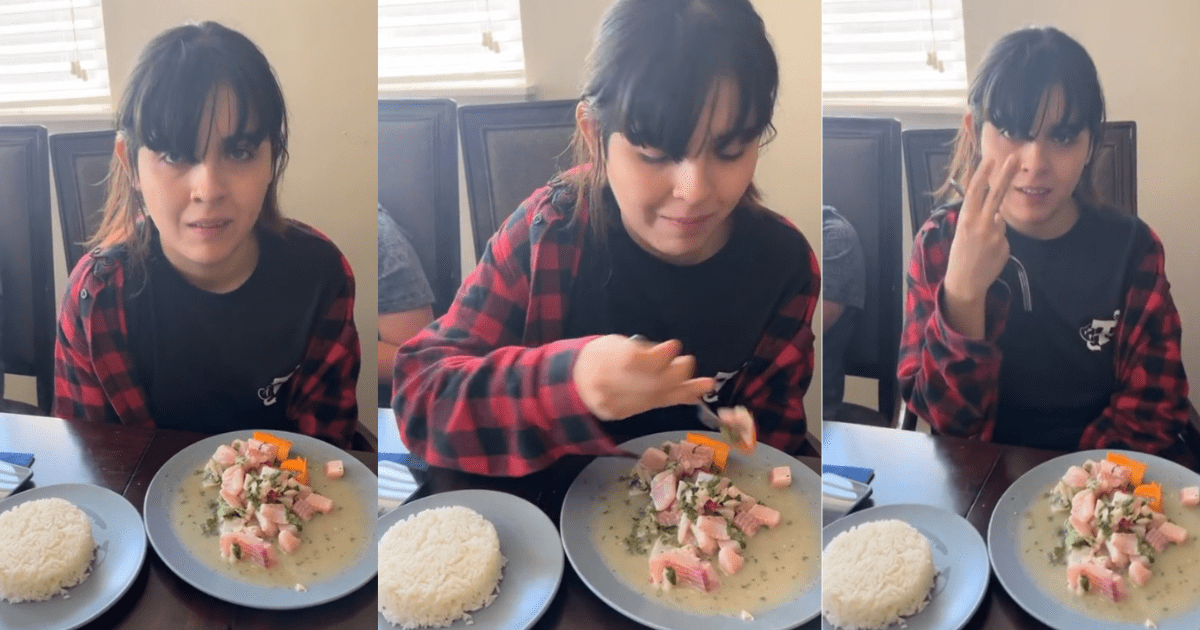 Joven chilena queda asombrada con comida peruana: 