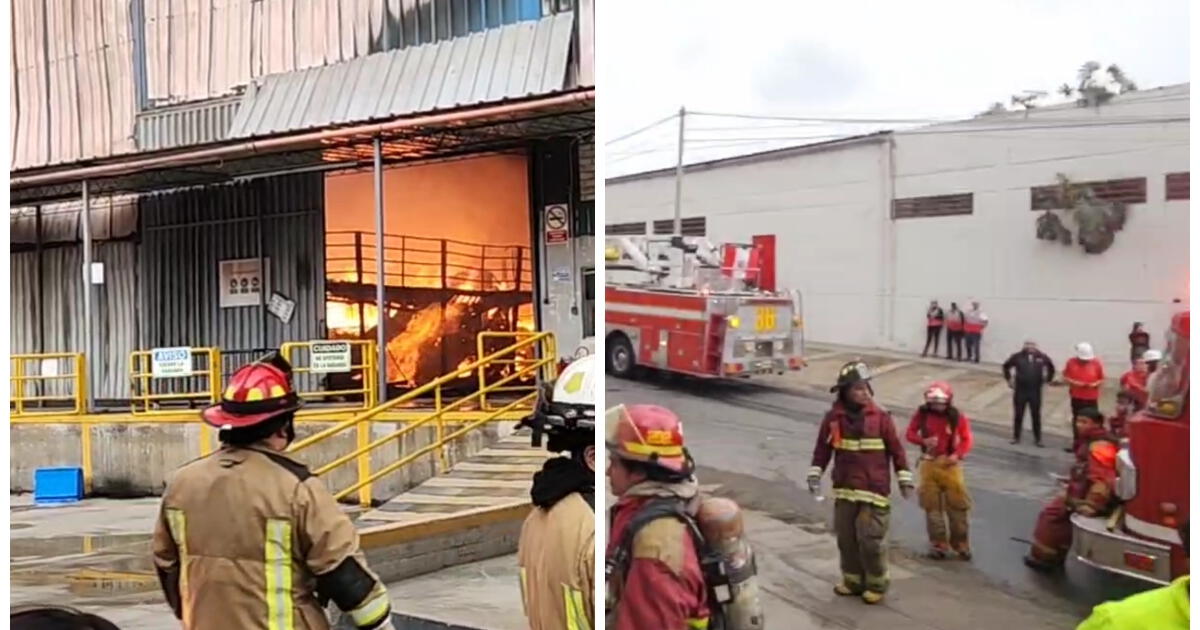 Incendio en SJL: más de 10 unidades de bomberos luchan por apagar las llamas en almacén