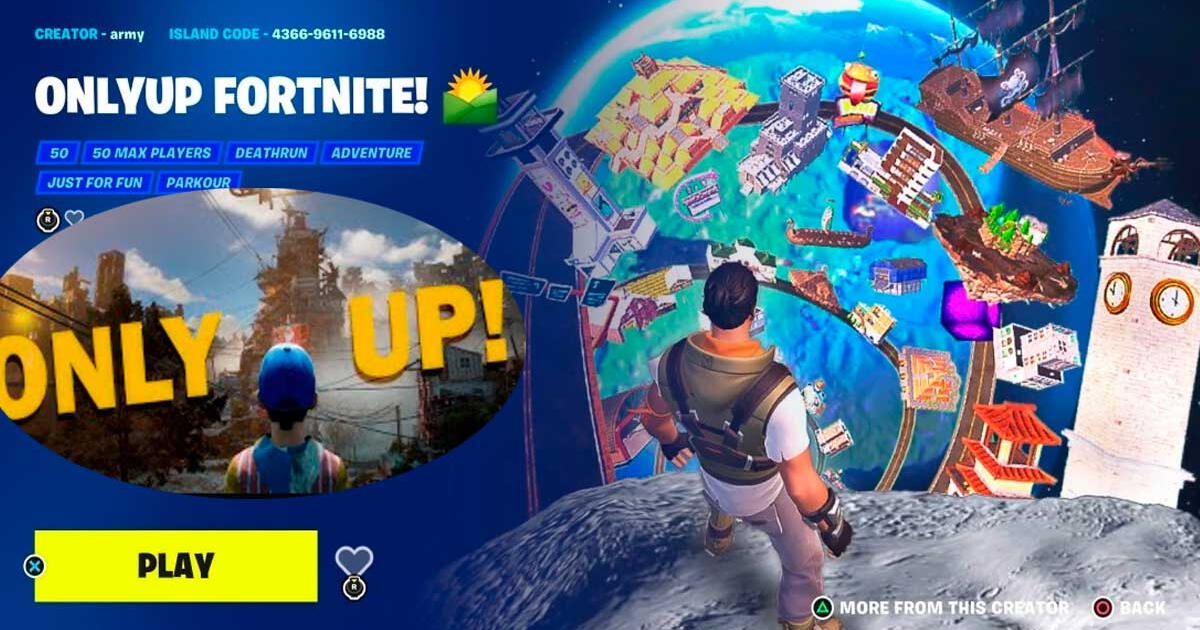 Only Up! llega a Fortnite: Así podrá acceder GRATIS al mapa creativo y jugar con todos tus amigos