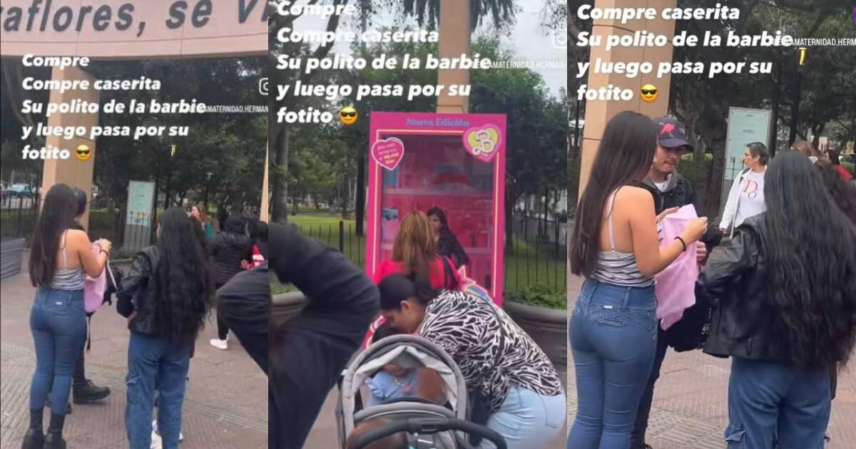 Peruano vende polos de ''Barbie'' para foto en la caja de Miraflores: 