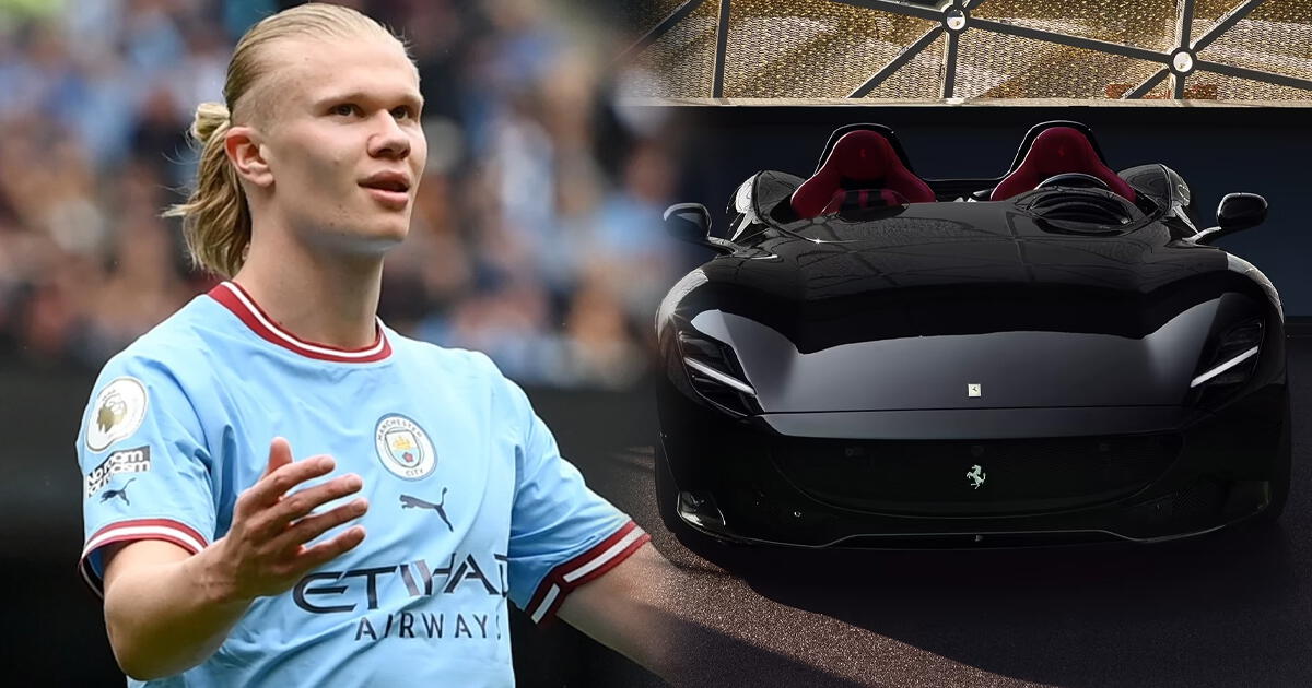 Erling Haaland se luce con uno de los Ferrari más caros del mundo 