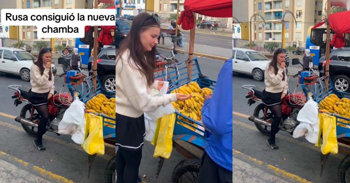 Rusa se 'recursea' como vendedora ambulante en Lima y es sensación en TikTok