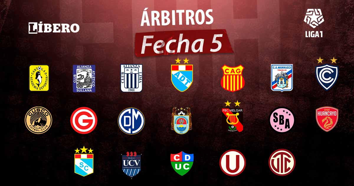 Liga 1 2023: estos son los árbitros para los partidos de la jornada 5 del Torneo Clausura