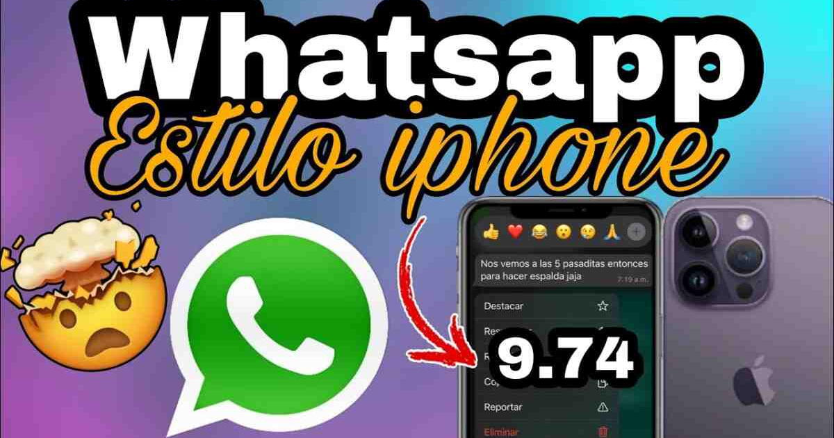 Descarar GRATIS la nueva actualización de WhatsApp al estilo iPhone 9.74