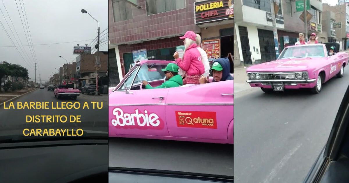 Barbie llega a Carabayllo en auto de colección y deja sorprendido a vecinos