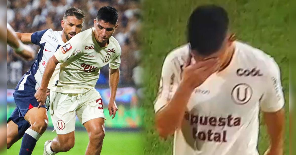 Piero Quispe apretó fuerte el escudo de Universitario ante los gritos de los hinchas de Alianza
