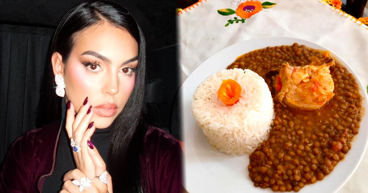 Georgina Rodríguez se luce comiendo lentejas, pero su plato luce muy distinta a la peruana