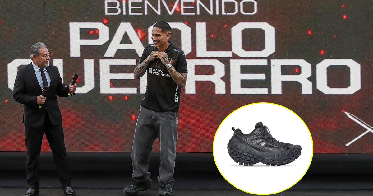 Guerrero y el ostentoso precio de las raras zapatillas que lució en su presentación en LDU Quito