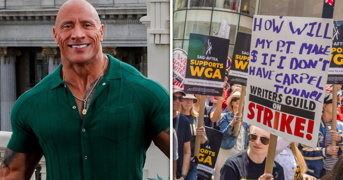 Dwayne 'La Roca' Johnson apoya la huelga de actores con importante donación