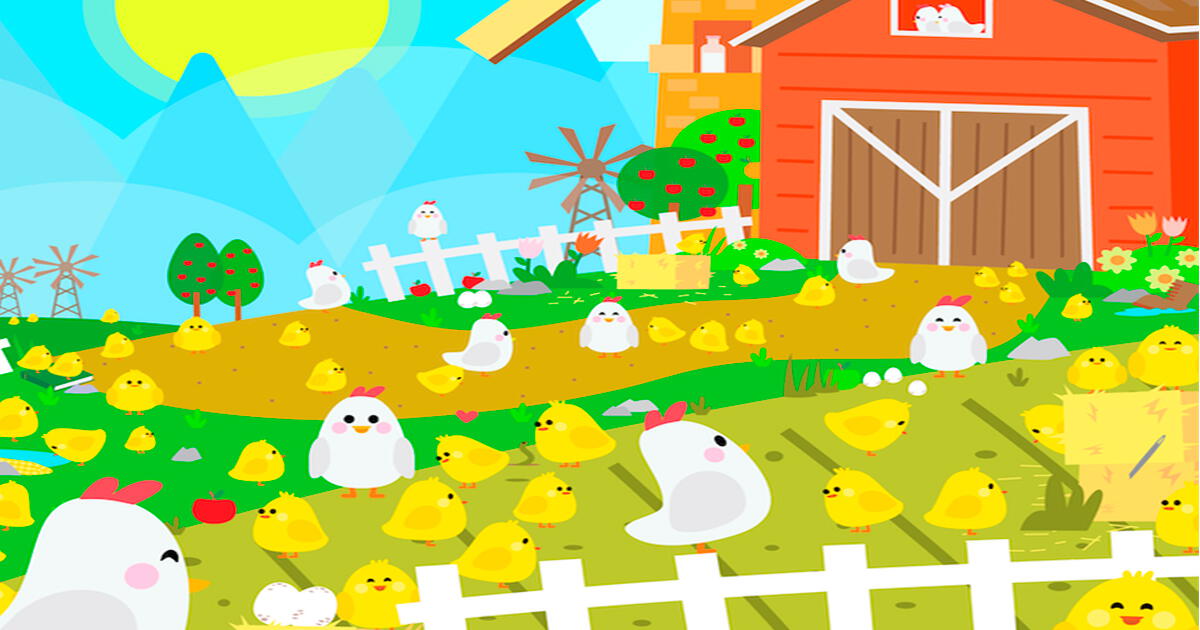 Can you find the golden worm and egg on the farm? Challenge your skills in this puzzle.