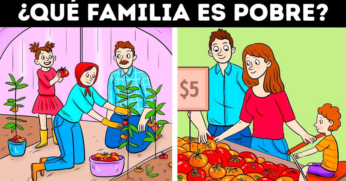 Sabrás que tan inteligente eres intentando superar este acertijo: ¿Qué familia es pobre?