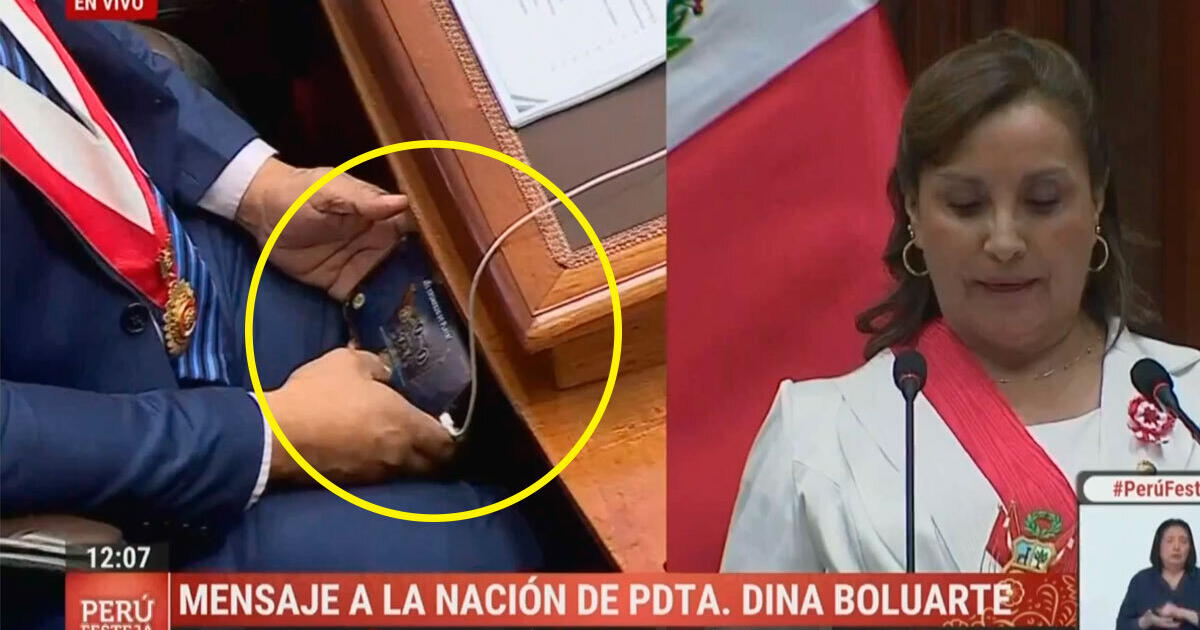 Congresista fue captado jugando Angrybirds mientras Dina Boluarte daba Mensaje a la Nación