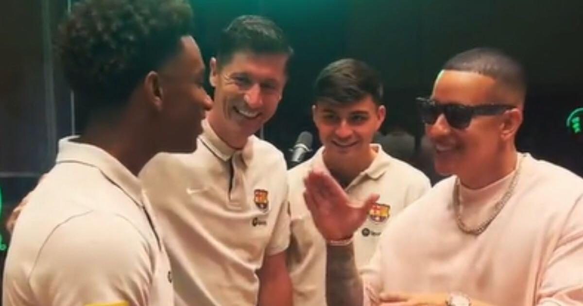 Daddy Yankee realizó divertido reto con los jugadores del FC Barcelona: 