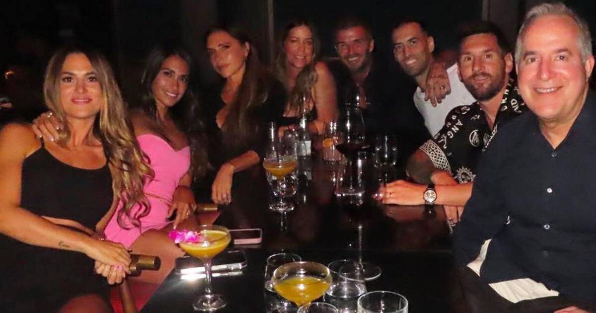 Los Messi y los Beckham cenaron por primera vez juntos en el exclusivo restaurante de Bad Bunny