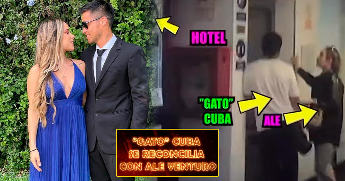 Ampayan al 'Gato' Cuba con Ale Venturo ingresando a hotel: 