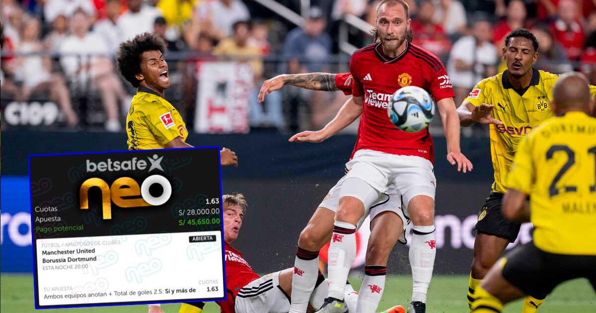 Apostó S/28 mil en partido entre Manchester vs. Dortmund y su cuenta bancaria reventó