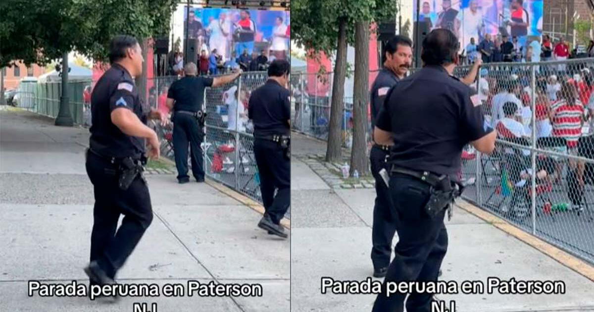 Policía de Estados Unidos sacó 'pasitos prohibidos' al escuchar salsa en festival peruano