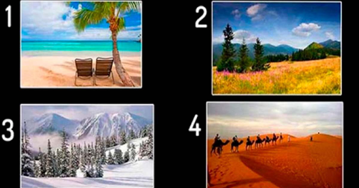Responde este test y conoce si eres una persona sincera ¿Dónde irías por tus vacaciones?