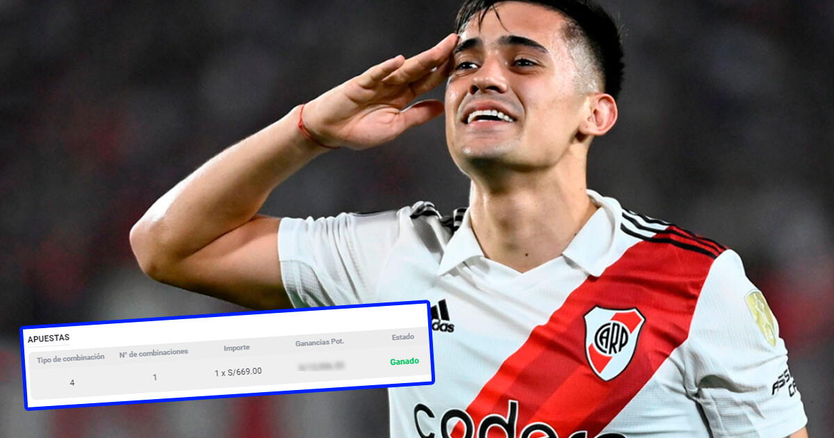 He bet S/ 600 on River Plate, won a fortune, and will be able to travel to the final of the Copa Libertadores.