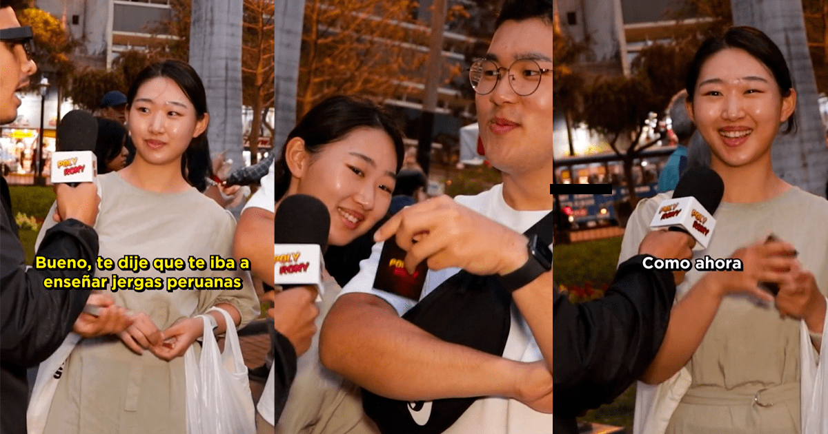 Dos jóvenes asiáticos y sus reacciones tras aprender divertidas jergas peruanas 