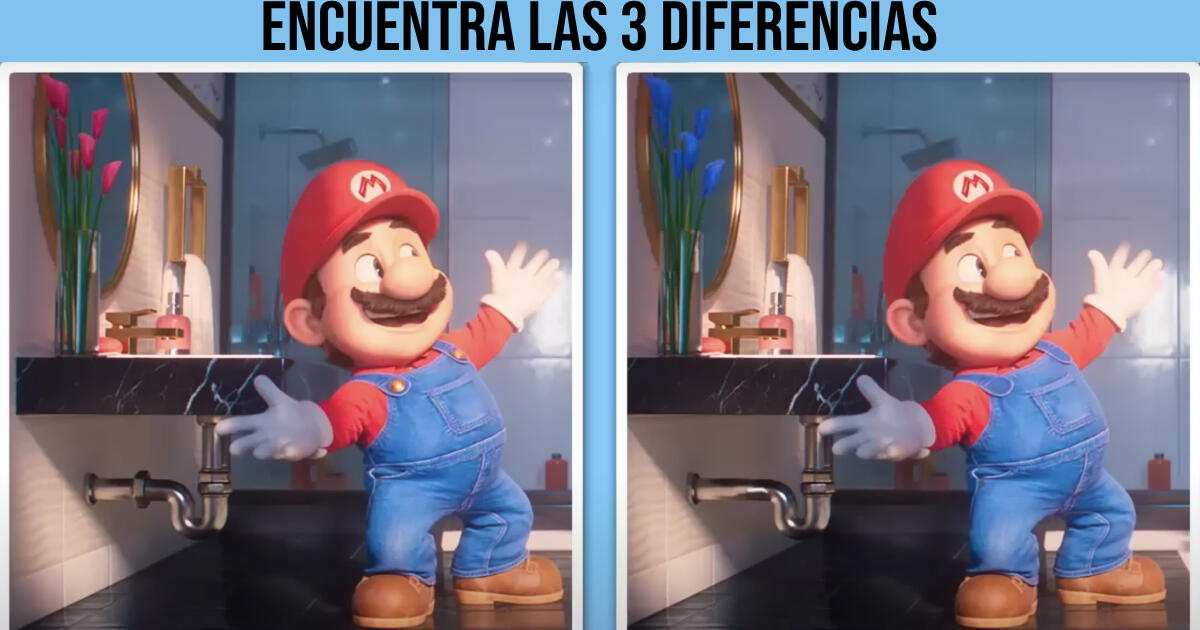 ¿Fanático de Mario Bros? Demuéstralo encontrando las 3 diferencias en las imágenes