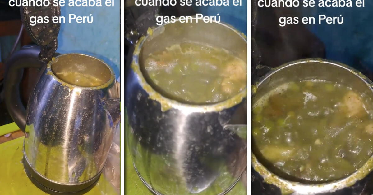 Se les acabó el gas, pero el ingenio peruano pudo más: hirvieron su sopa en una jarra eléctrica