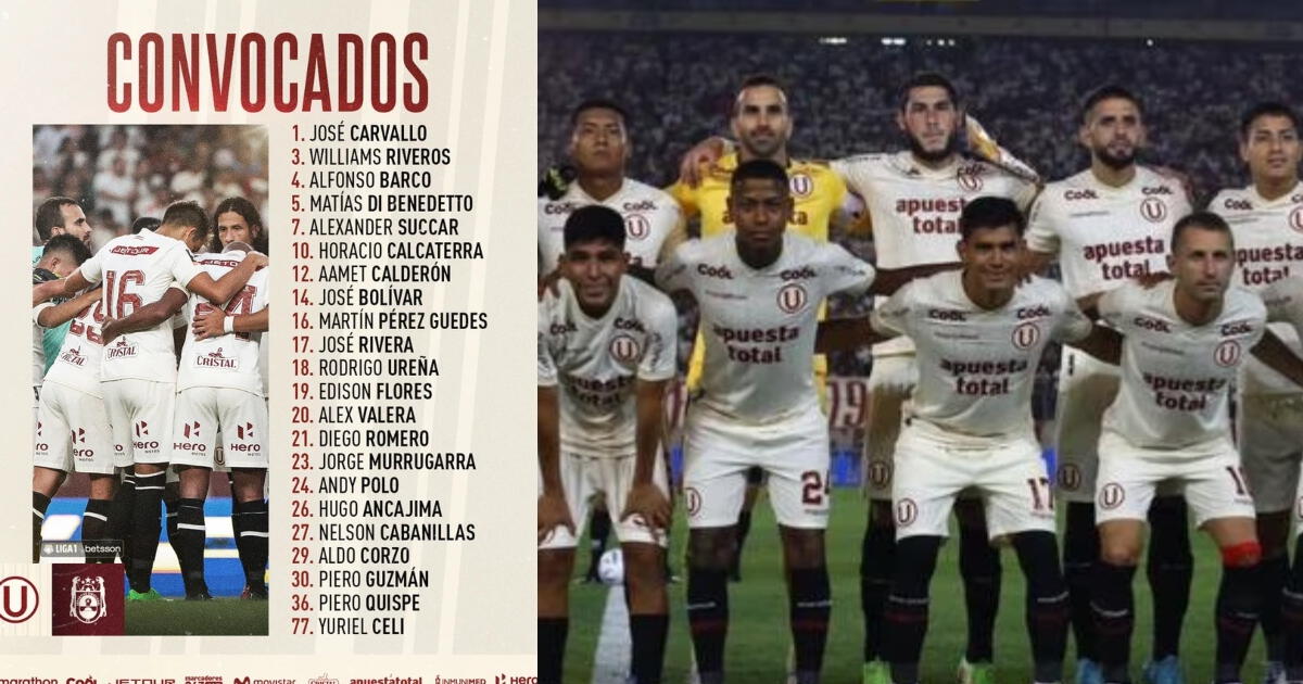 Con Flores: Universitario anunció lista de convocados para el partido con Binacional
