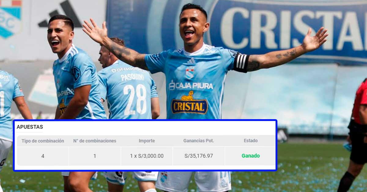 Apostó 3 mil soles al partido de Sporting Cristal contra Garcilaso y su cuenta bancaria colapsó