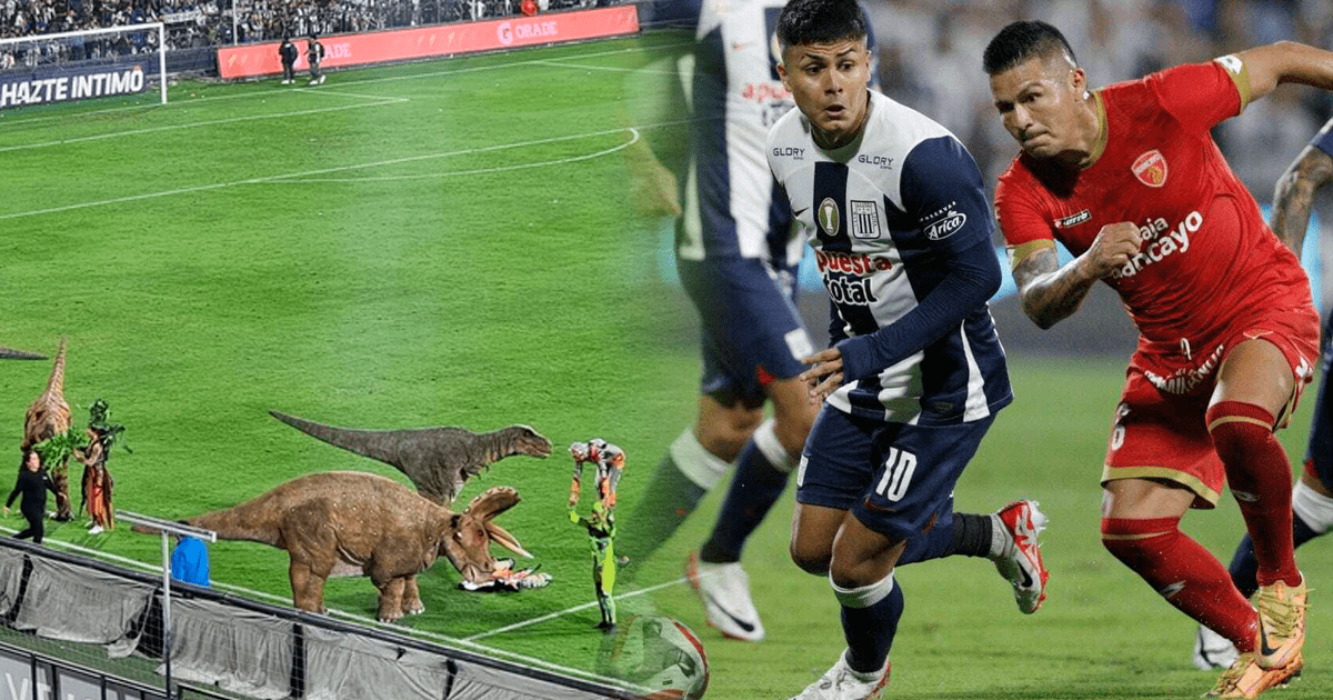 Why did dinosaurs appear in Matute during Alianza Lima's match?