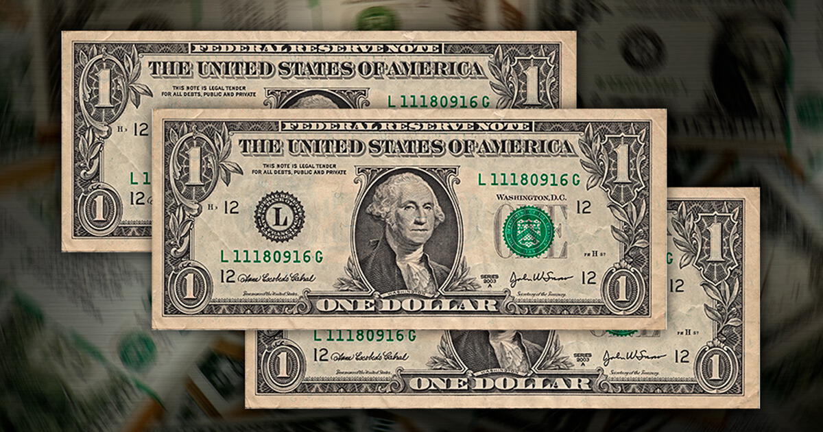 ¿Cómo luce el billete de 1 dólar, conocido como 
