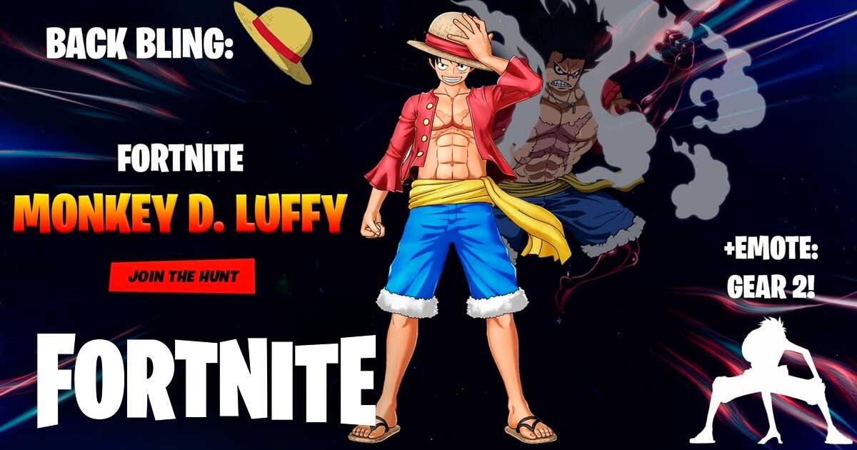 Fortnite tendrá colaboración con One Piece ¿Cómo se podrá obtener la skin de Monkey D. Luffy?