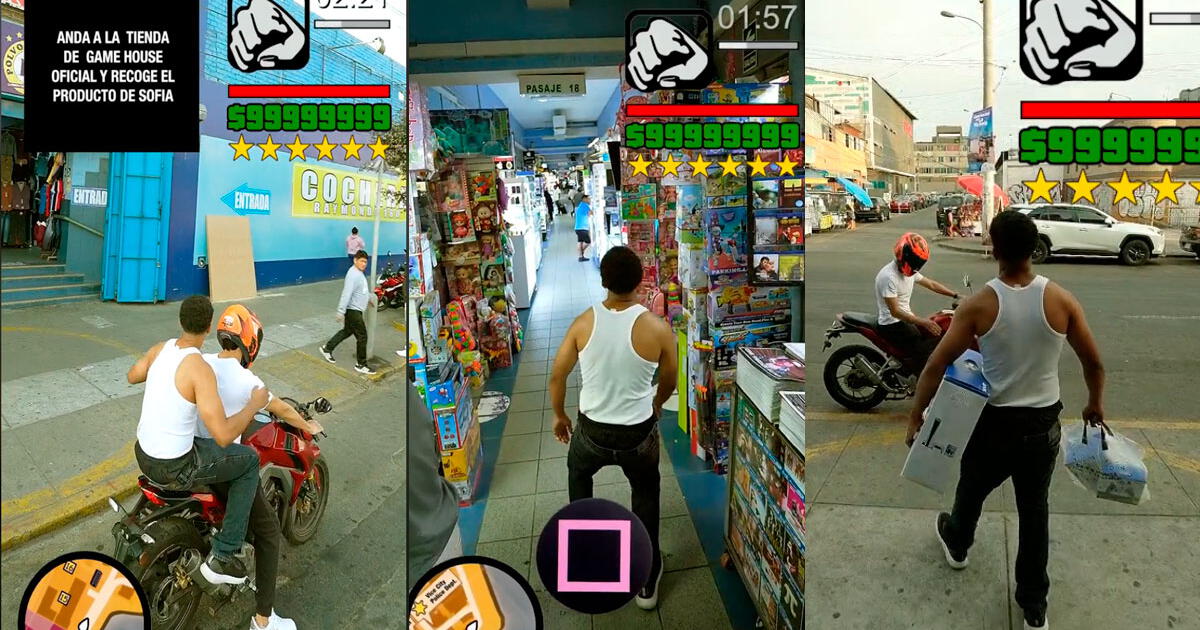 GTA San Andreas versión Polvos Azules: usuario recrea videojuego en popular centro comercial