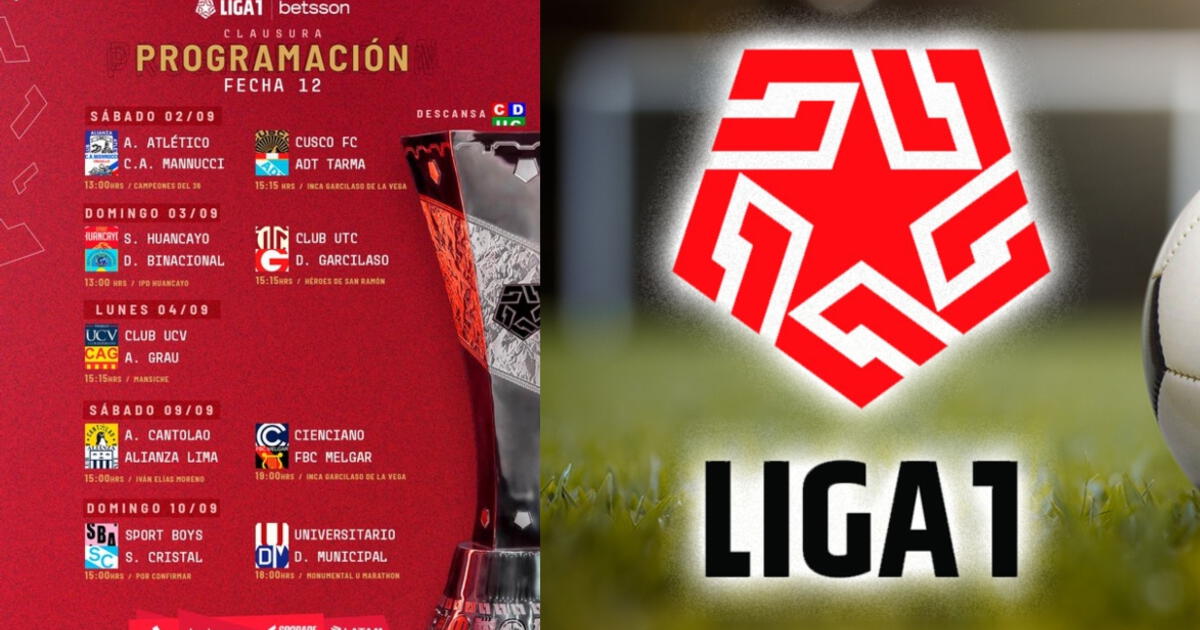 Liga 1 anunció programación de partidos por la fecha 12 del Torneo Clausura